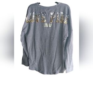 PINK Victoria's Secret Gray Sequin Sweater